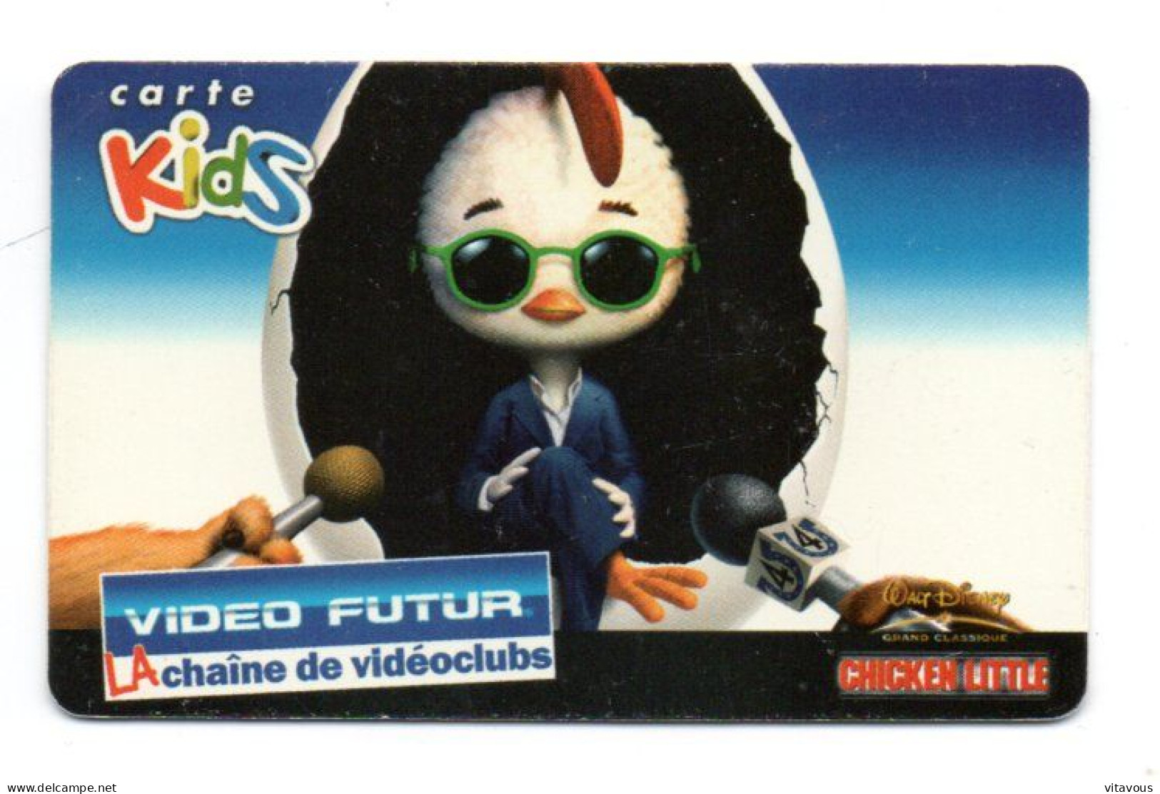 VIDEO FUTUR Carte KIDS CHICKEN LITTLE -  FRANCE  Card  (S 958) - Kids