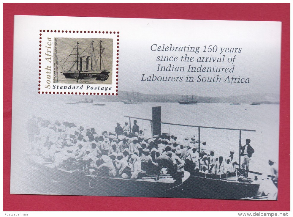 SOUTH AFRICA, 2011, Mint Never Hinged Block , Miniature  Sheet, Arrival Indian Labourers,  Sa 2213, #9029 - Ongebruikt