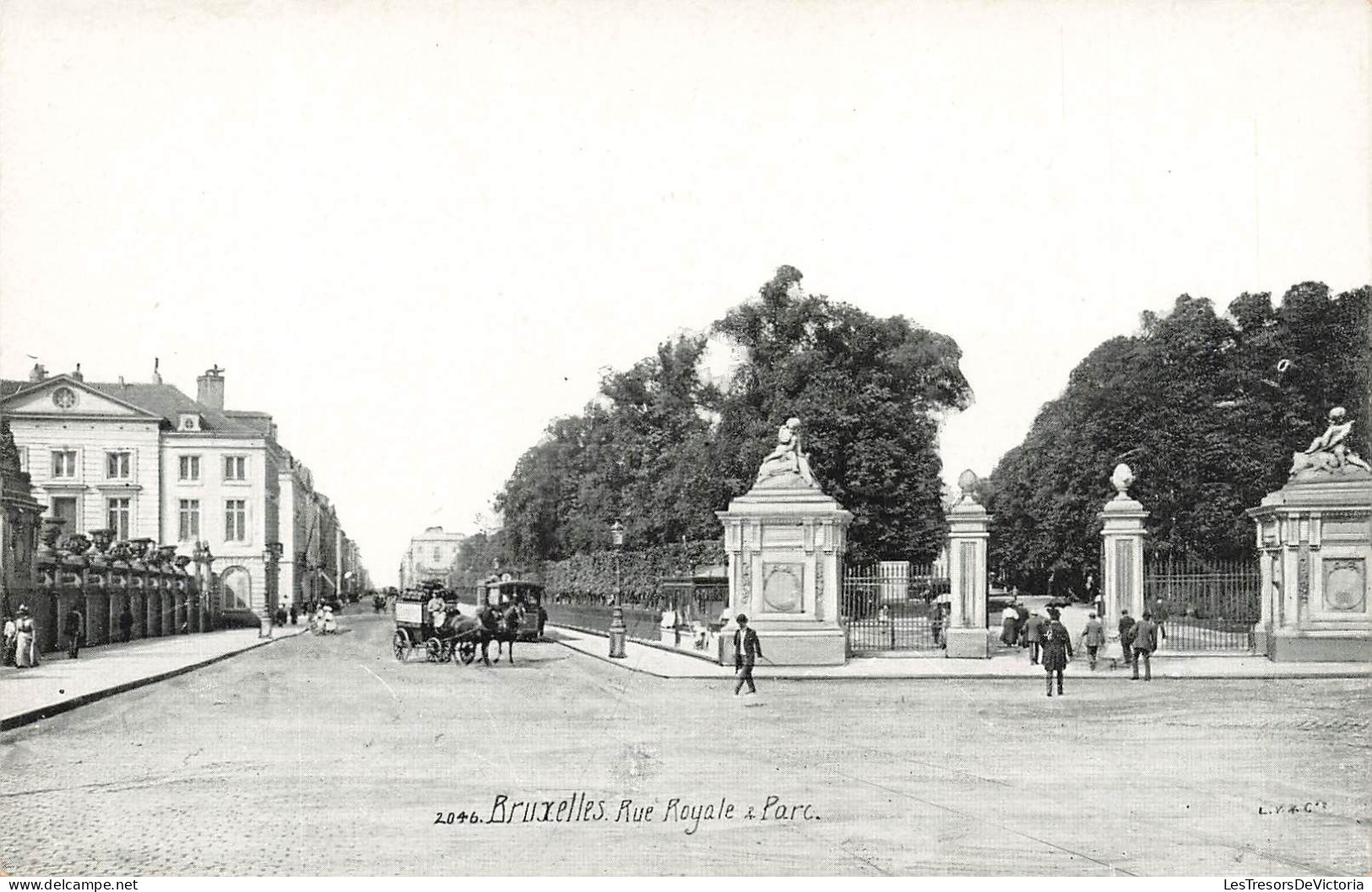 BELGIQUE - Bruxelles - Rue Royale Et Parc - Carte Postale Ancienne - Other & Unclassified