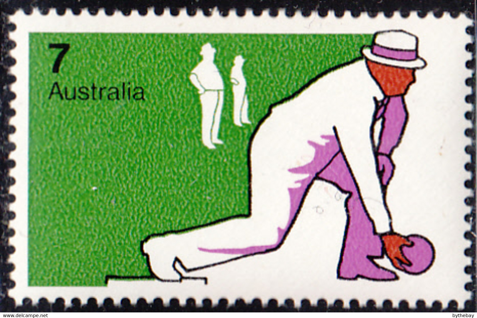 Australia 1974 MNH Sc #595 7c Lawn Bowling - Mint Stamps