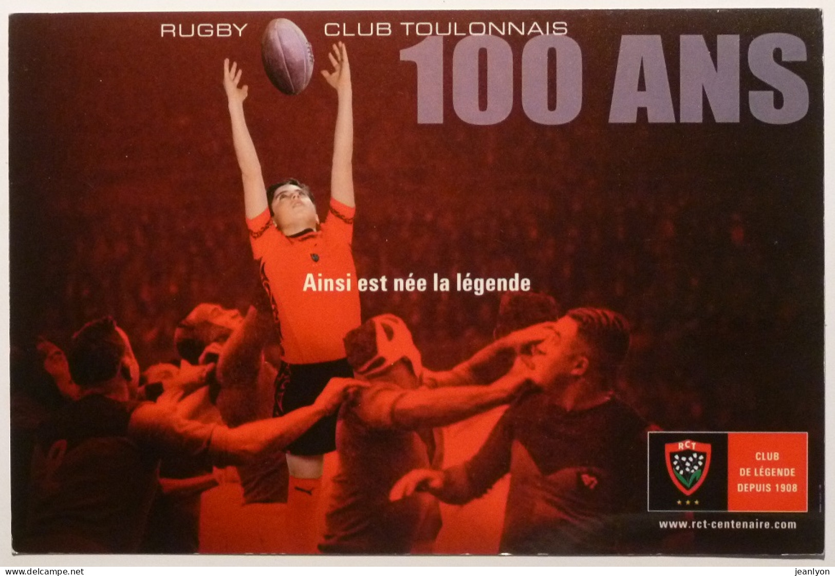 RUGBY - RCT TOULON / 100 ANS - Rugby Club Toulonais - Centenaire - Carte Publicitaire Poste Du Var - Rugby