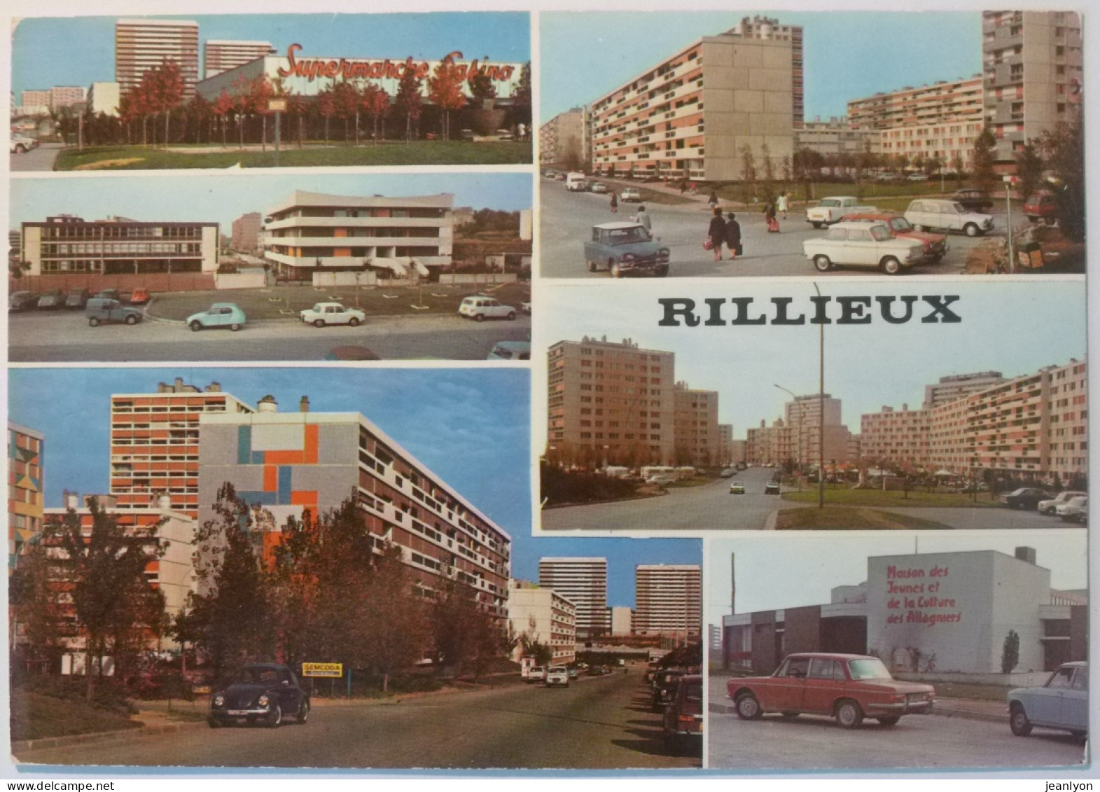 RILLIEUX LA PAPE (69/Rhône) - Supermarché Casino - Immeubles Avec Voitures - MJC Allagniers - HLM Panneau Semcoda - Rillieux La Pape