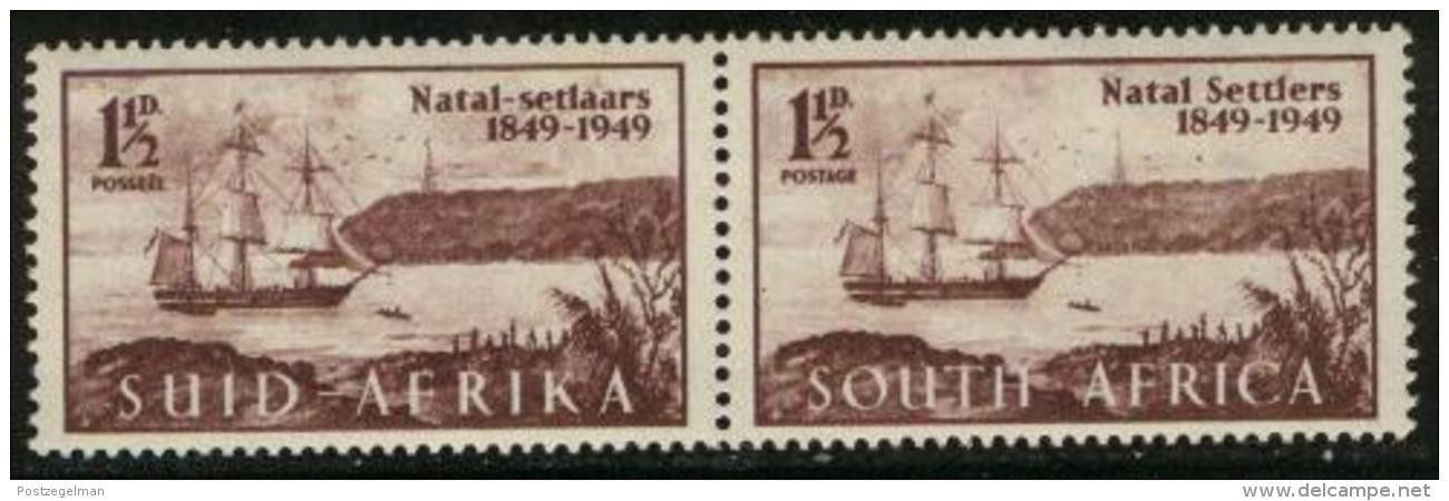 SOUTH AFRICA UNION, 1949, Mint Never Hinged Stamps, Settlers, 209-210,  Scannr, #2452 - Nuevos