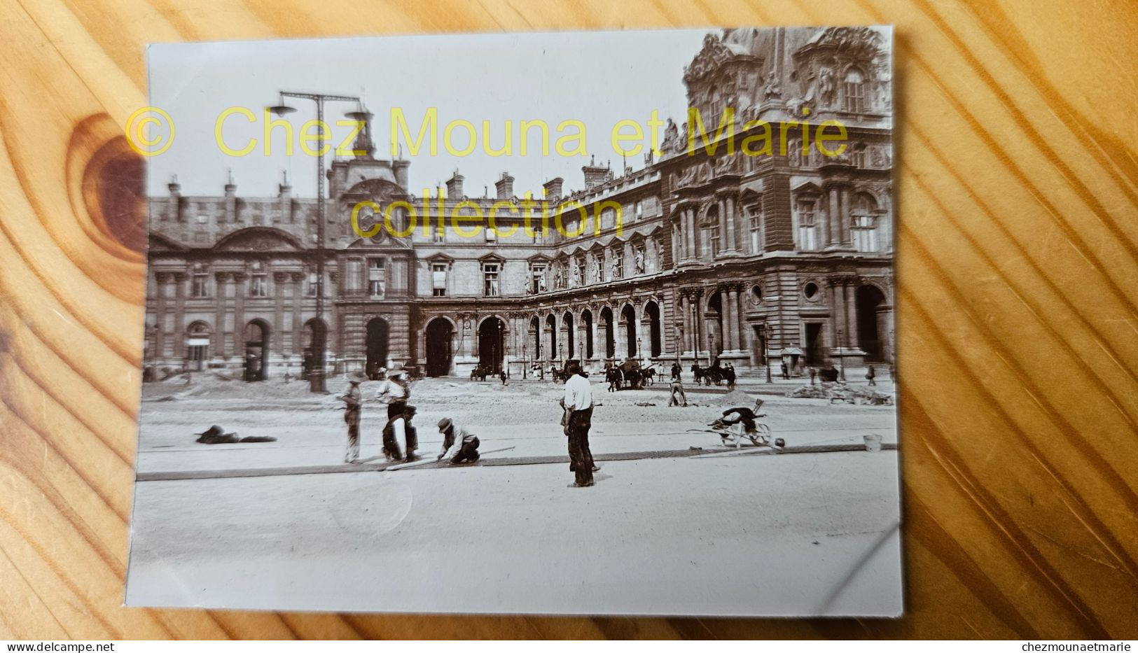 21 - PARIS 1896 - LE LOUVRE TRAVAUX - PHOTO 8.5X6 CM - Antiche (ante 1900)