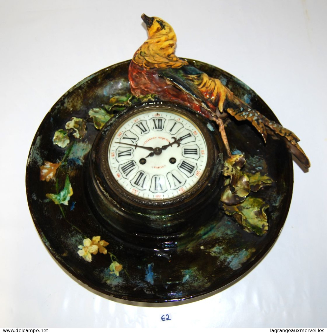 E2 Exceptionnelle Horloge - Paris - Charles Requier - France - Baroque Rococco - Pièce Rare - Wanduhren