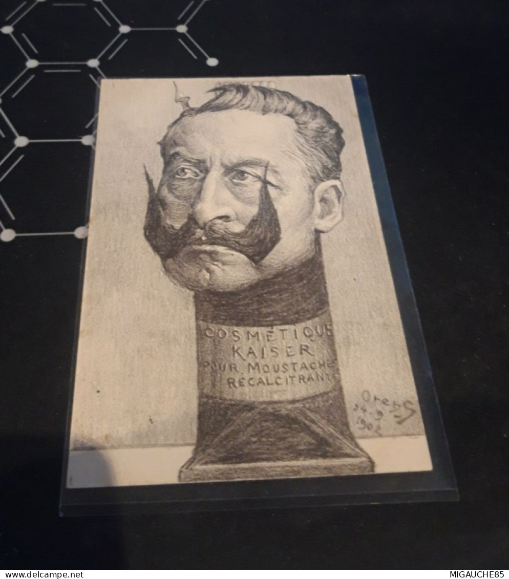 Carte   Postale ILLUSTRATEURS  ORENS  Cosmétique Kaiser Pou Moustache  Récalcitrante - Nanni