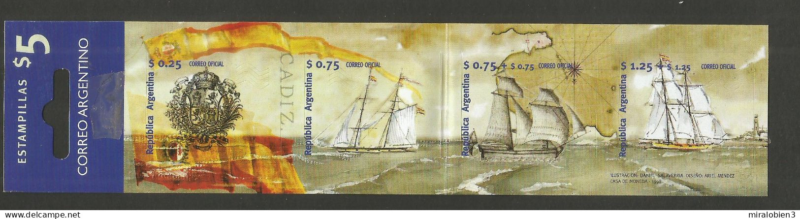 ARGENTINA CARNET YVERT NUM. 2058/2061 ** SERIE COMPLETA SIN FIJASELLOS - Nuovi