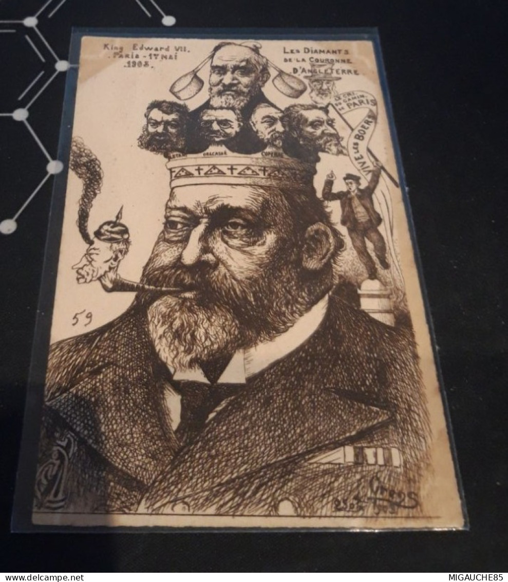 Carte   Postale ILLUSTRATEURS  ORENS  King Edward  Vii. Paris 1 Mai 1903 - Nanni