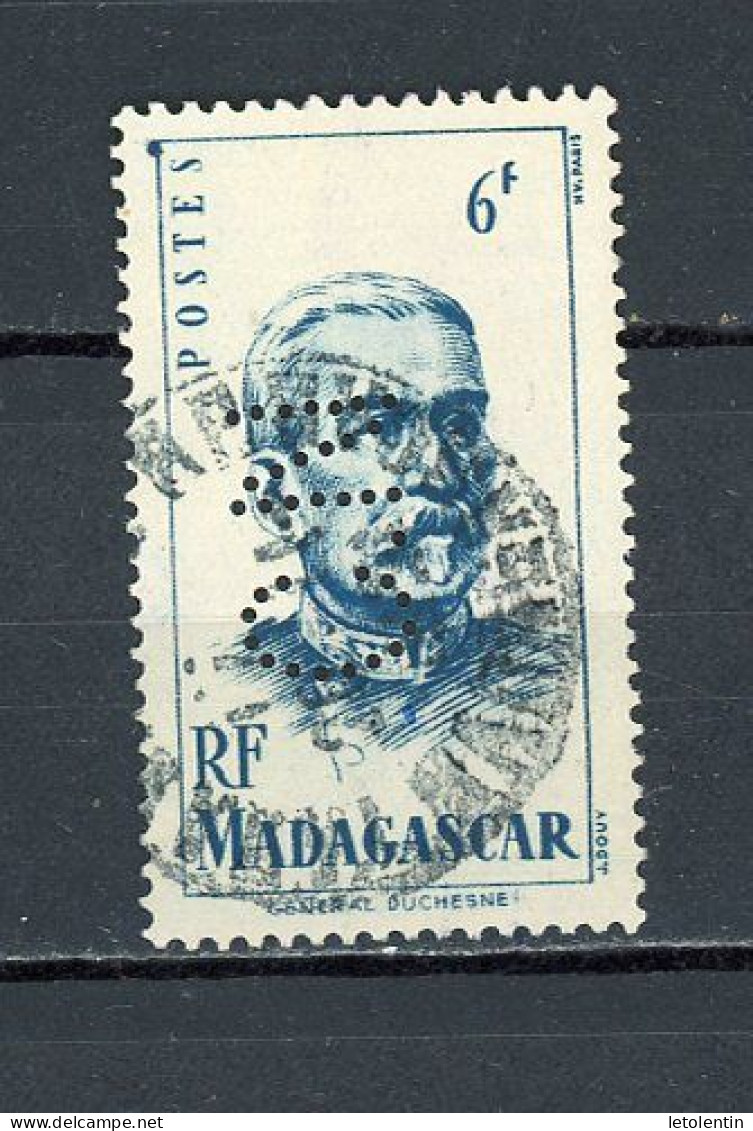 MADAGASCAR (RF) : CÉLÉBRITÉ   - N° Yt 314 Obli. PERFORÉ “CN” - Used Stamps