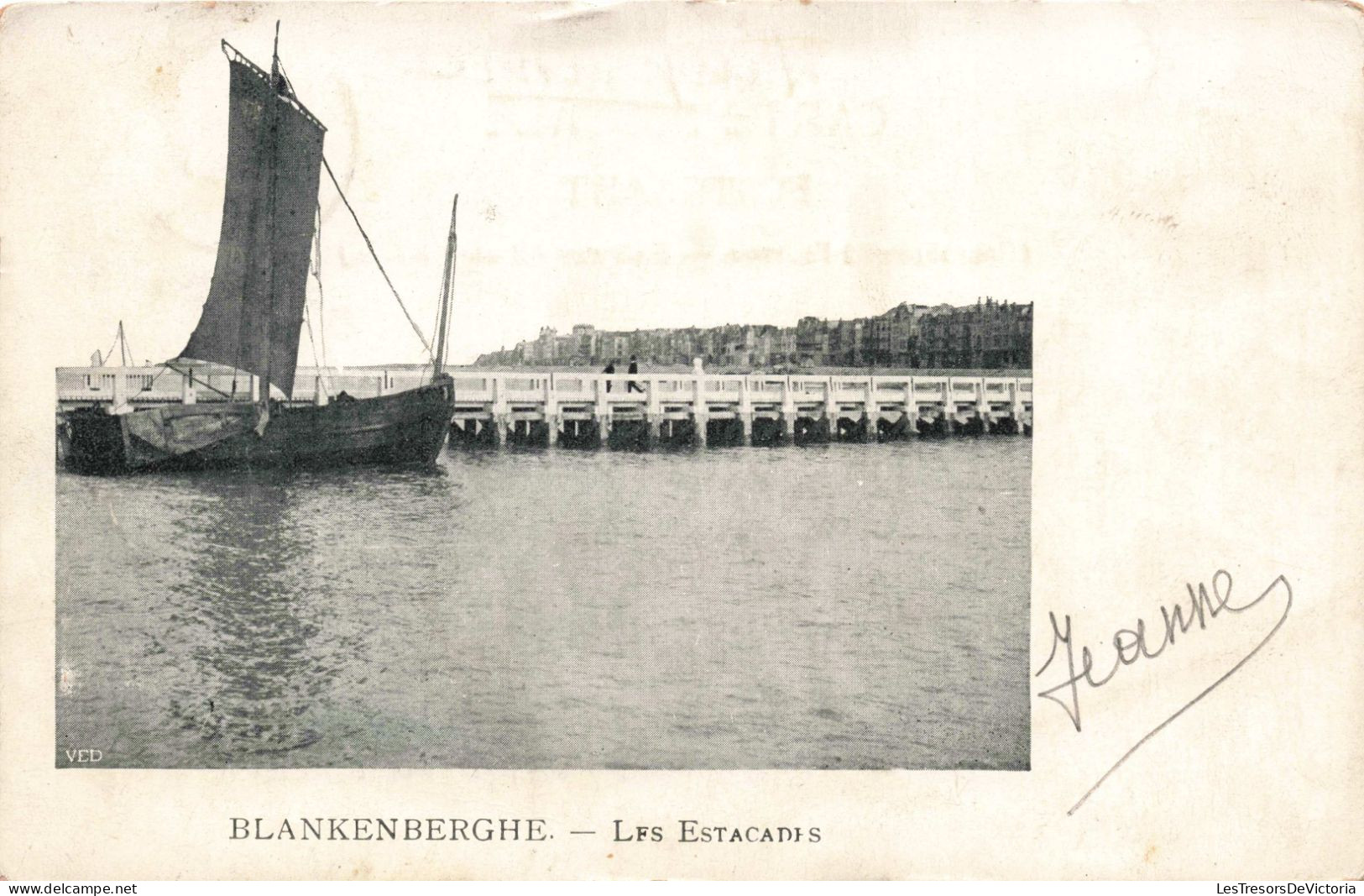 BELGIQUE - Blankenberge - Les Estacades - Carte Postale Ancienne - Blankenberge