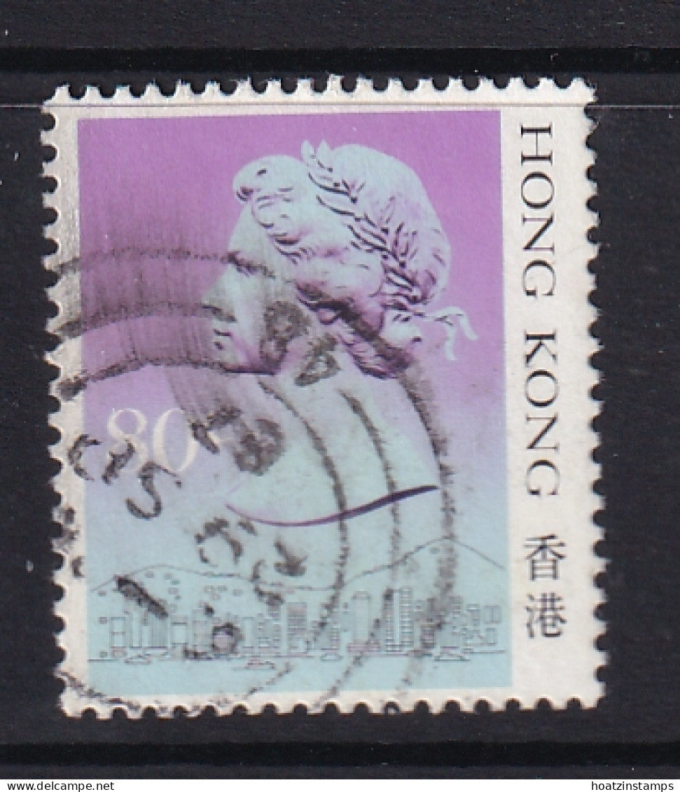 Hong Kong: 1987/88   QE II  (Type I - Heavy Shading)   SG543A      80c       Used - Gebraucht