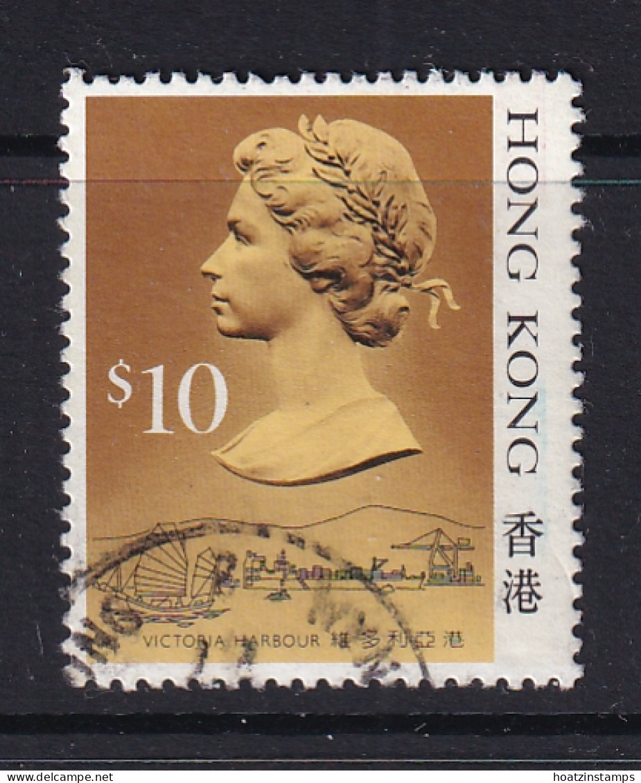 Hong Kong: 1987/88   QE II  (Type I - Heavy Shading)   SG550A      $10       Used - Usados