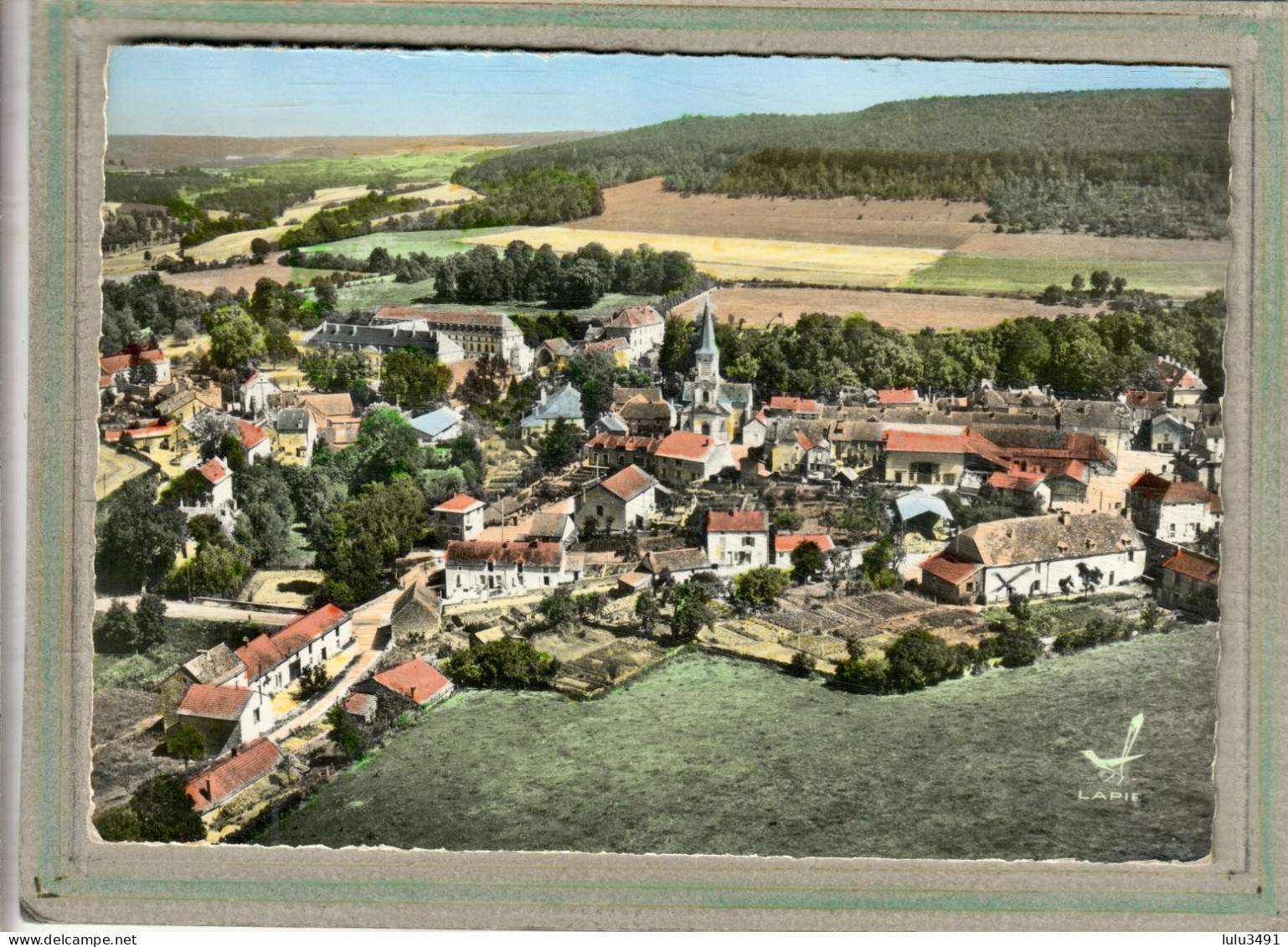 CPSM Dentelée (52) AUBERIVE - En Avion Au-dessus De... Aspect Du Bourg En 1957 - Auberive