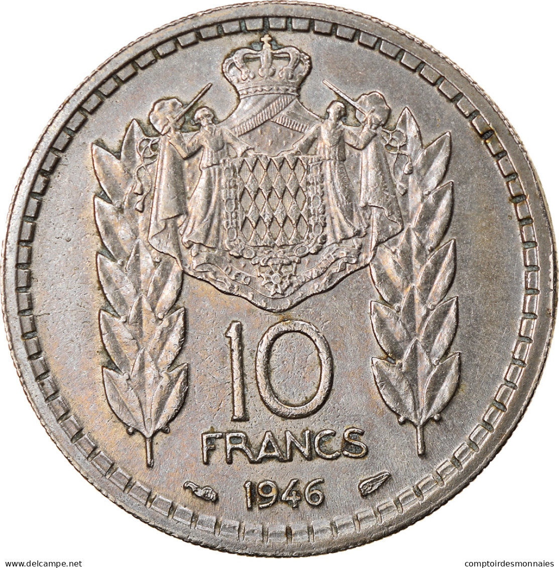 Monnaie, Monaco, Louis II, 10 Francs, 1946, SUP, Copper-nickel, Gadoury:MC136 - 1922-1949 Louis II.