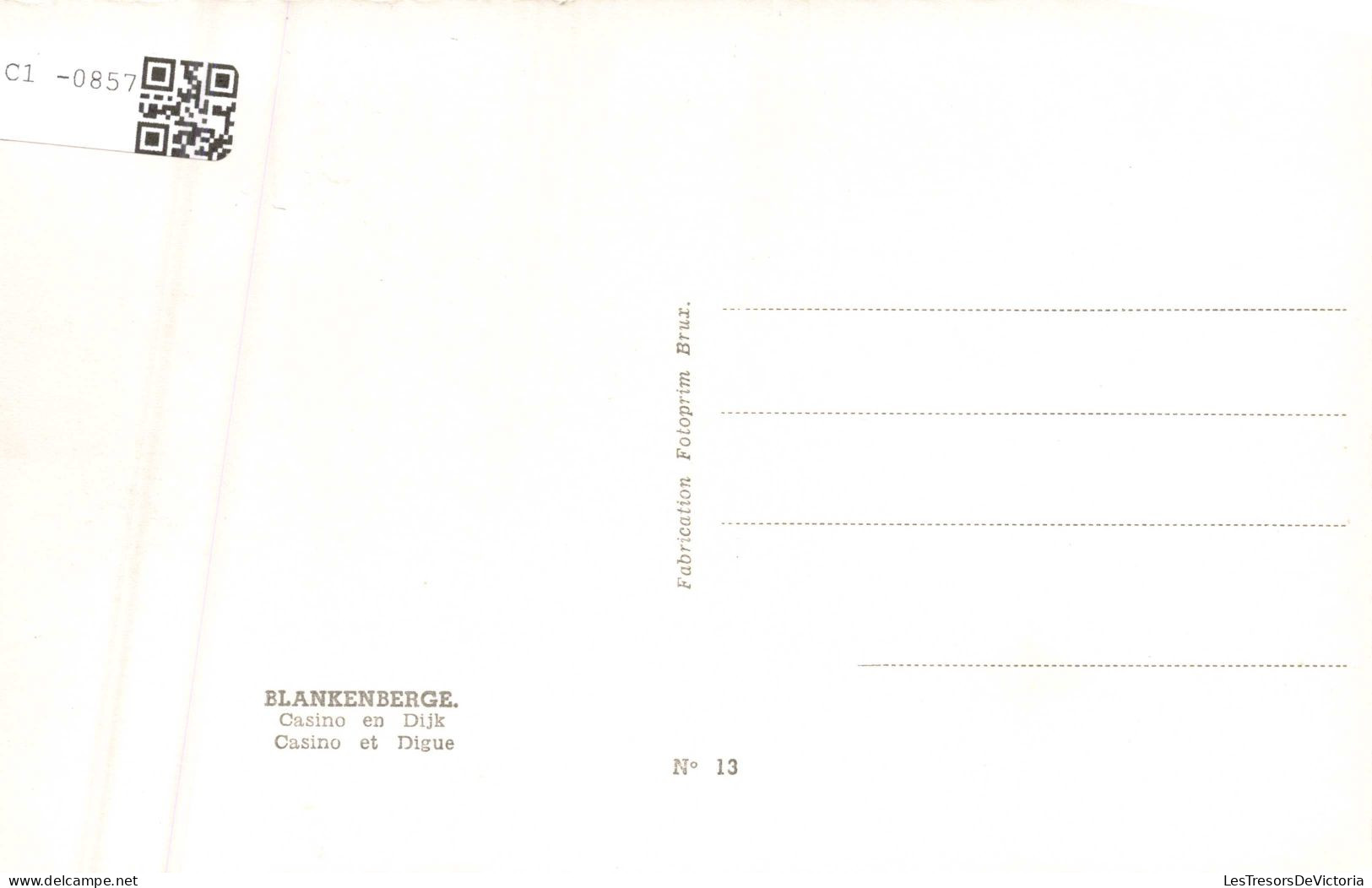 BELGIQUE - Blankenberge - Casino Et Digue - Carte Postale Ancienne - Blankenberge