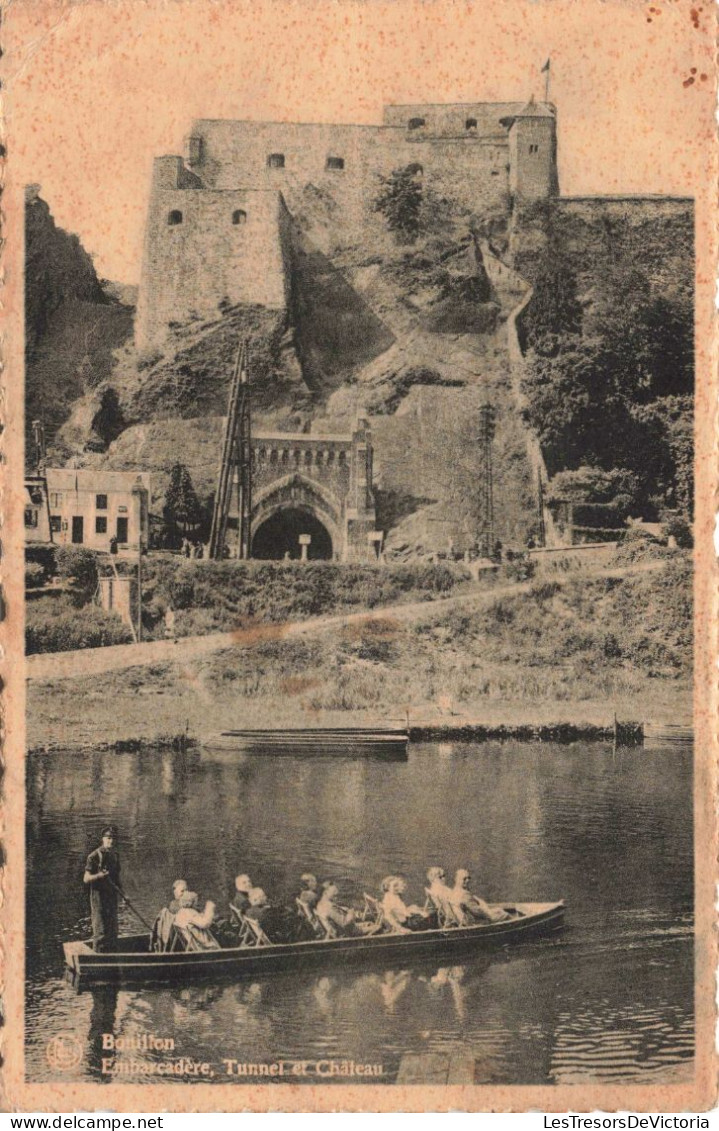 BELGIQUE - Bouillon - Embarcadère - Tunnel Et Château - Carte Postale Ancienne - Bouillon