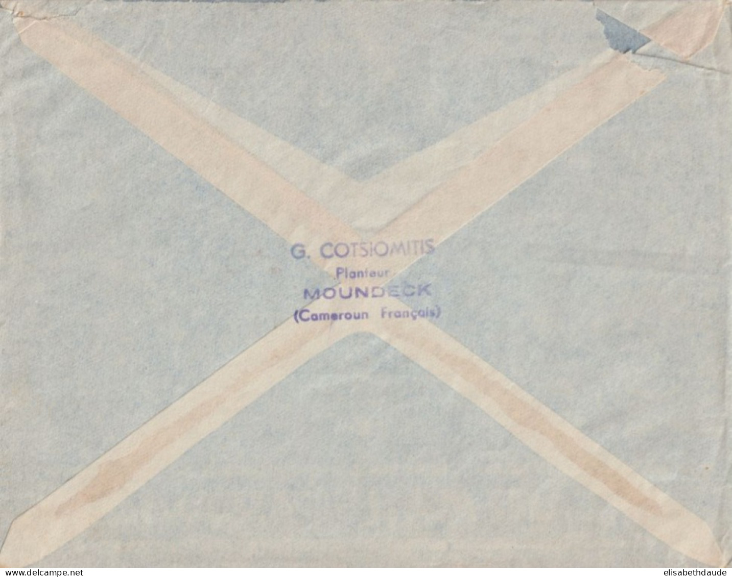 CAMEROUN - 1950 - CONVOYEUR BONABERI A N'KONG-SAMBA ! - ENVELOPPE De MOUNDECK !! => NICE - Lettres & Documents