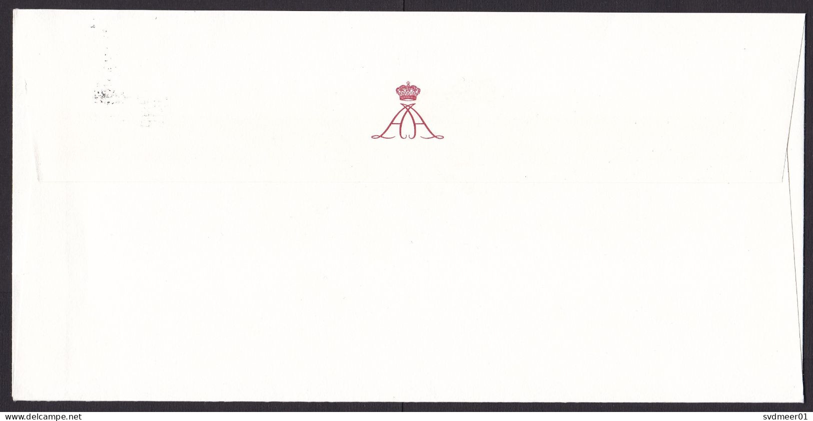 Monaco: Cover To Netherlands, 2012, 1 Stamp, Heraldry, Sent By Office Of Prince, Royalty, Cancel Theatre (small Stains) - Brieven En Documenten