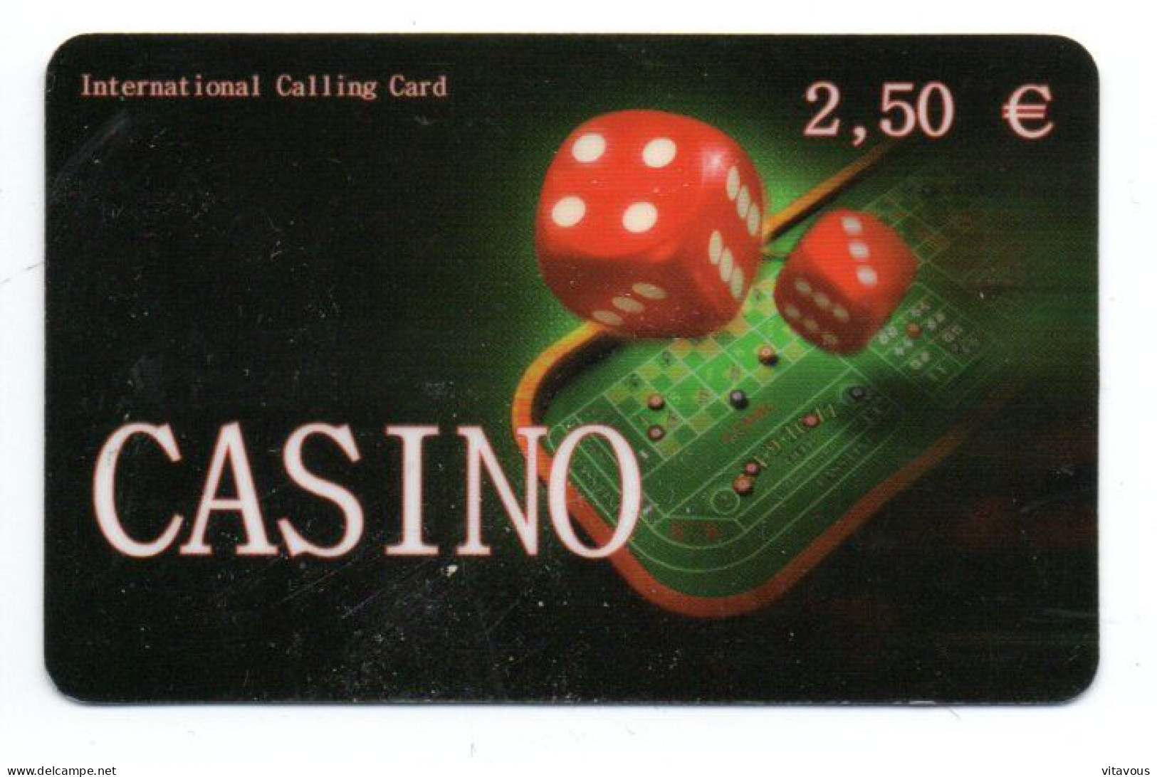 CASINO Carte Prépayée International Calling  Card (S 968) - Cartes De Casino