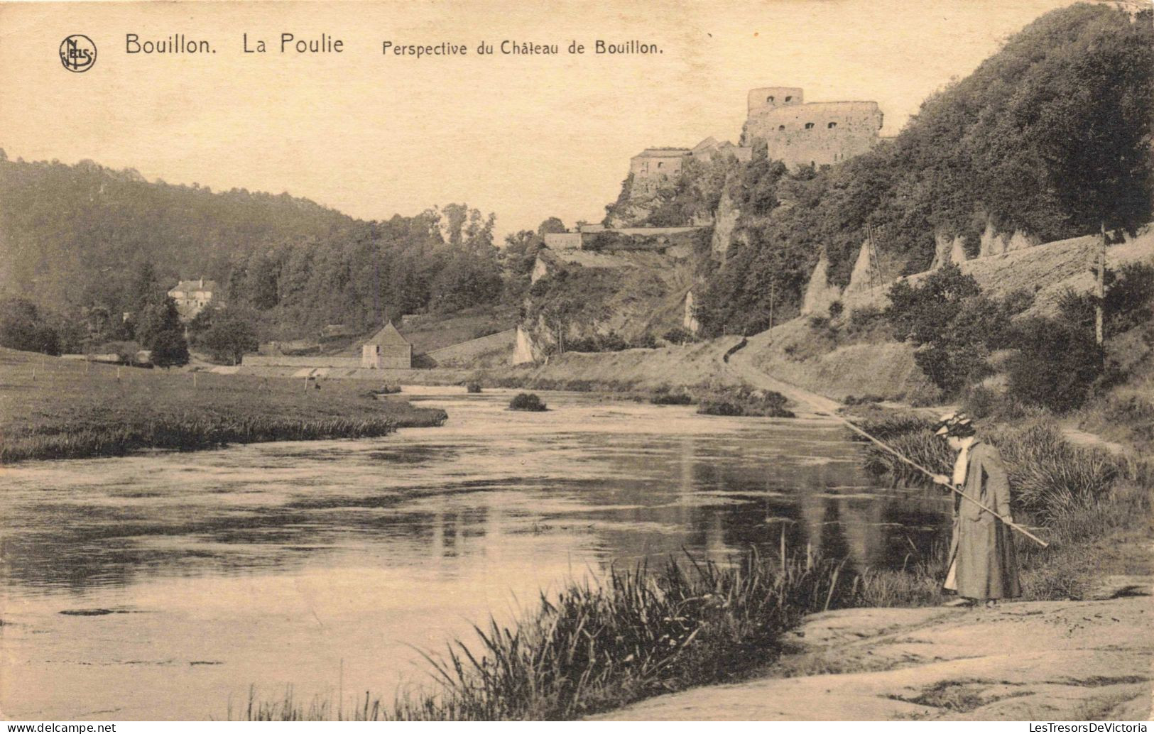 BELGIQUE - Bouillon - La Poulie - Prespectuve Du Château De Bouillon - Carte Postale Ancienne - Bouillon