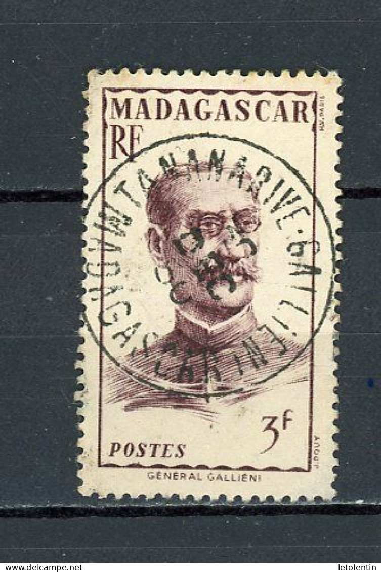 MADAGASCAR (RF) - POUR ÉTUDE D'OBL.: - N° Yt 310 Obli. CàD Diam. 25 “TANANARIVE GALLIÉNI” De 1950 - Gebruikt