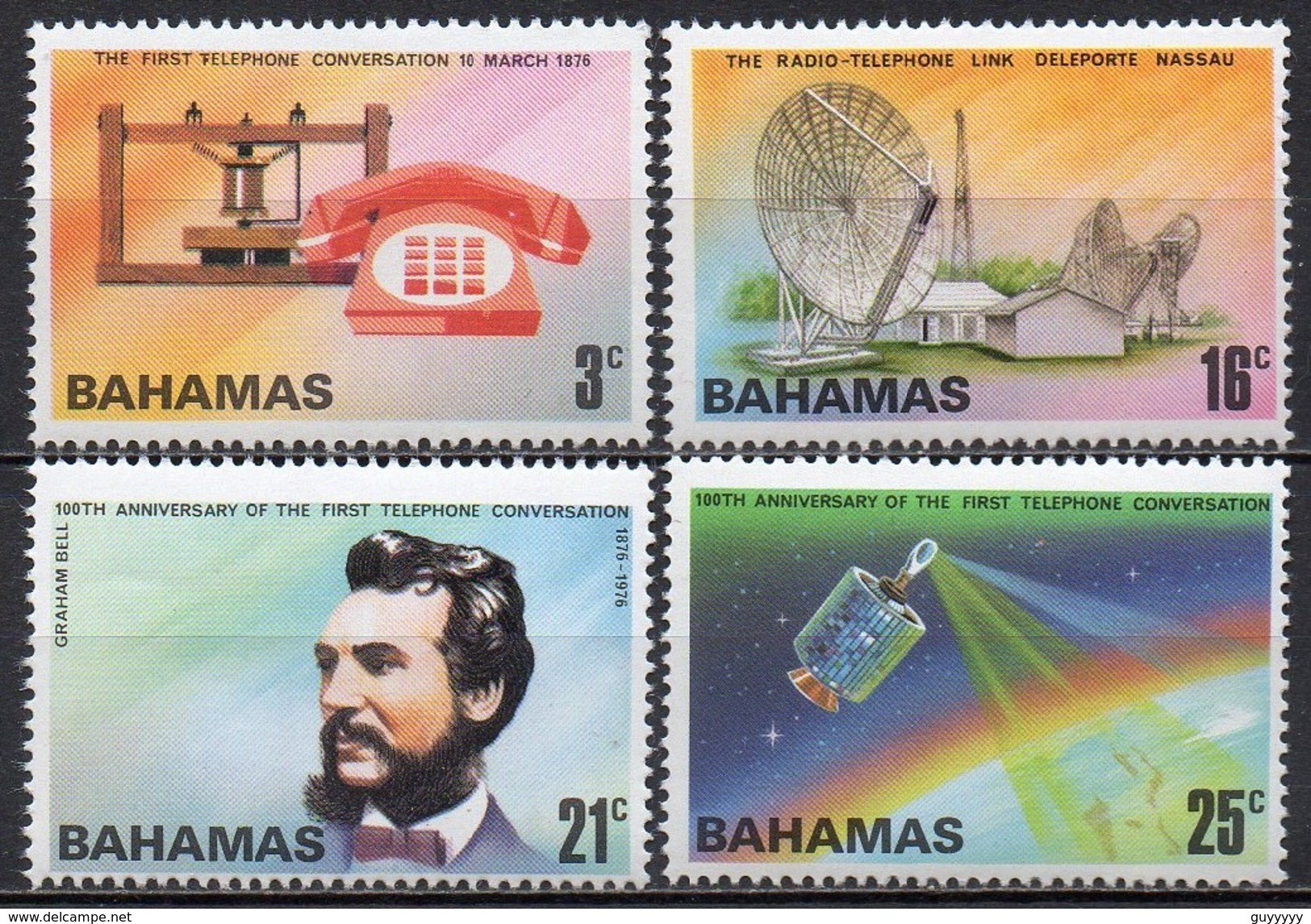 Bahamas - 1976 - Yvert N° 372 à 375 ** - Centenaire De La Première Liaison Téléphonique - Bahamas (1973-...)