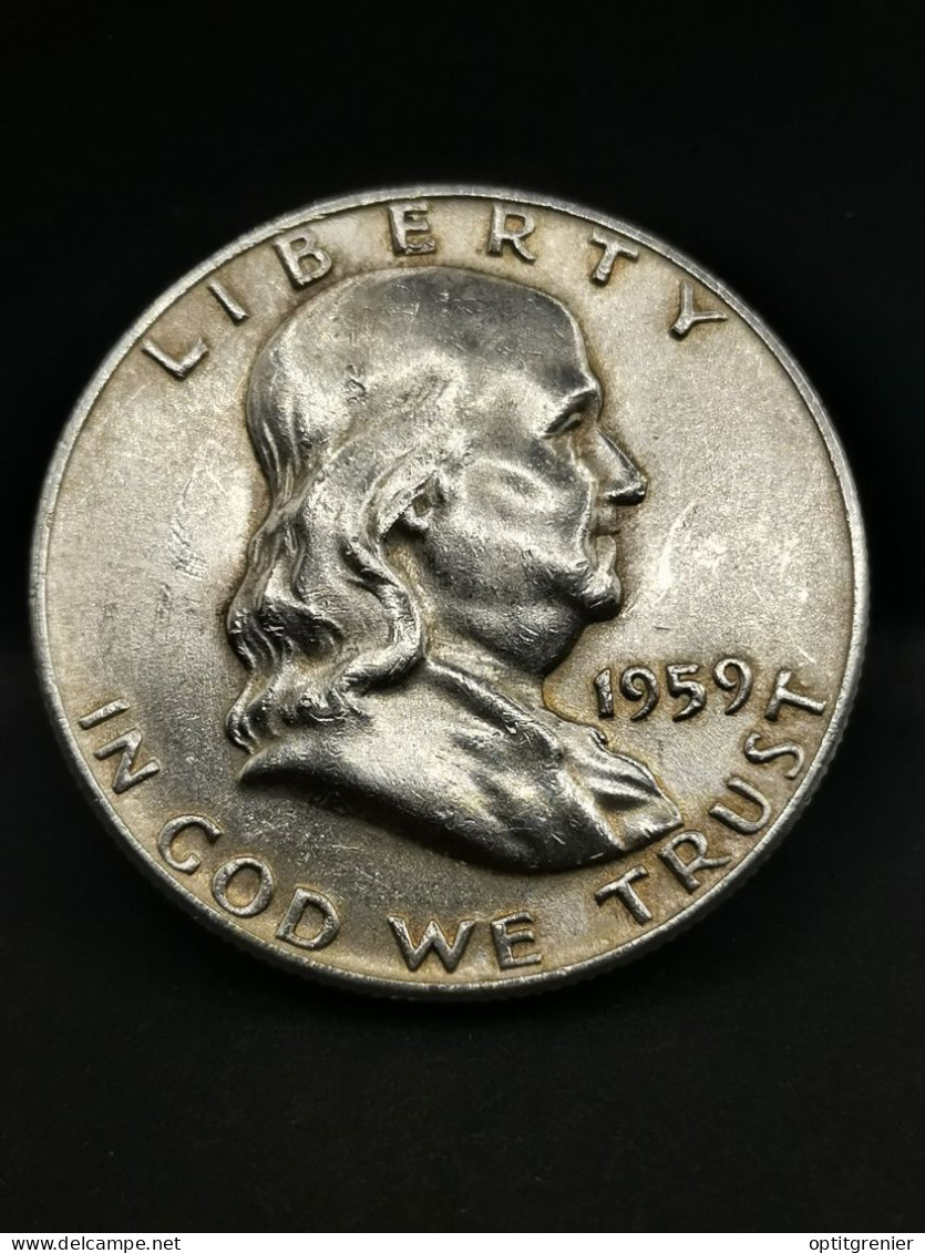FRANKLIN HALF DOLLAR ARGENT 1959 D DENVER USA / 1/2 DOLLAR SILVER - 1948-1963: Franklin