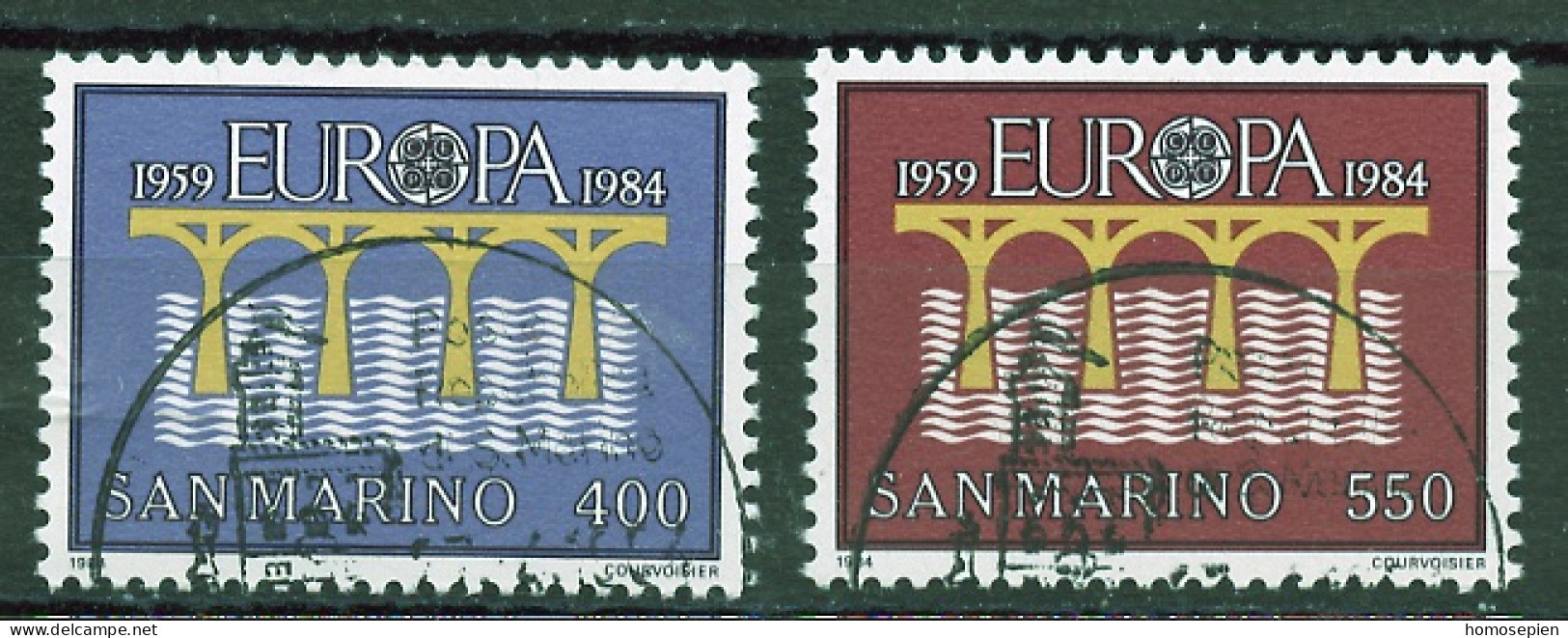 Saint Marin - San Marino 1984 Y&T N°1090 à 1091 - Michel N°1294 à 1295 (o) - EUROPA - Oblitérés