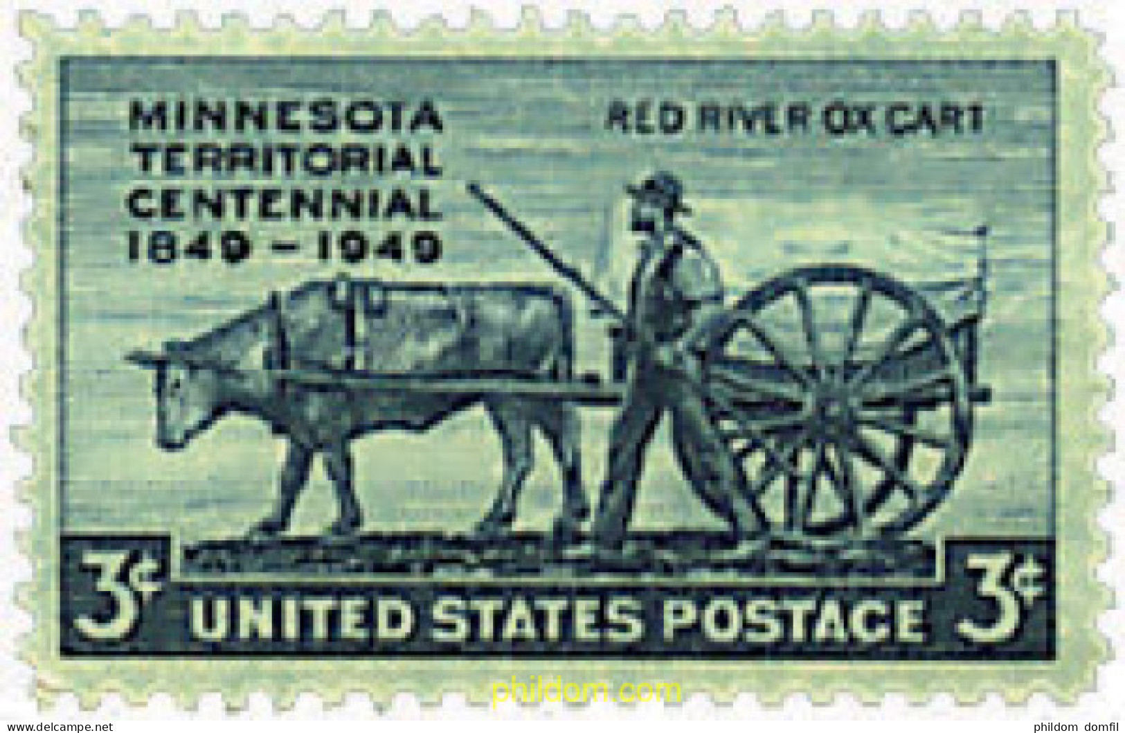 30128 MNH ESTADOS UNIDOS 1949 CENTENARIO DEL TERRITORIO DE MINISOTA - Neufs