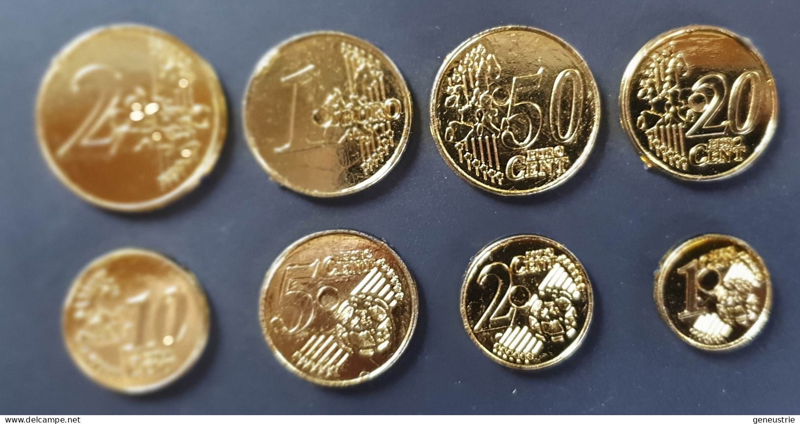 Série De 8 Jetons Scolaires Représentant La Série D'euros - Monnaies D'école - Variétés Et Curiosités