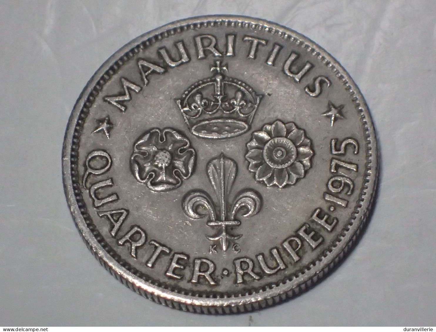 Monnaie, Mauritius, Elizabeth II, 1/4 Rupee, 1975, Copper-nickel, KM:36 - Mauritius