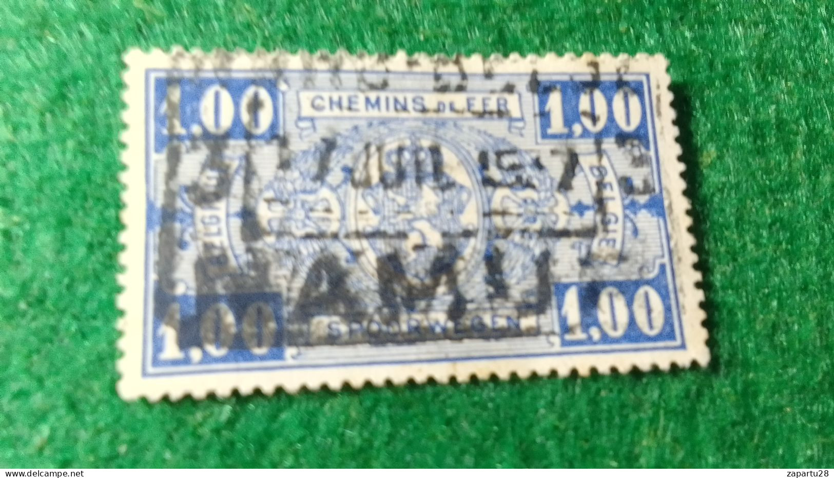 BELÇİKA-   DEMİRYOLU PAKET  POSTASI --1915-22-   1.00 FR.   DAMGALI - Used