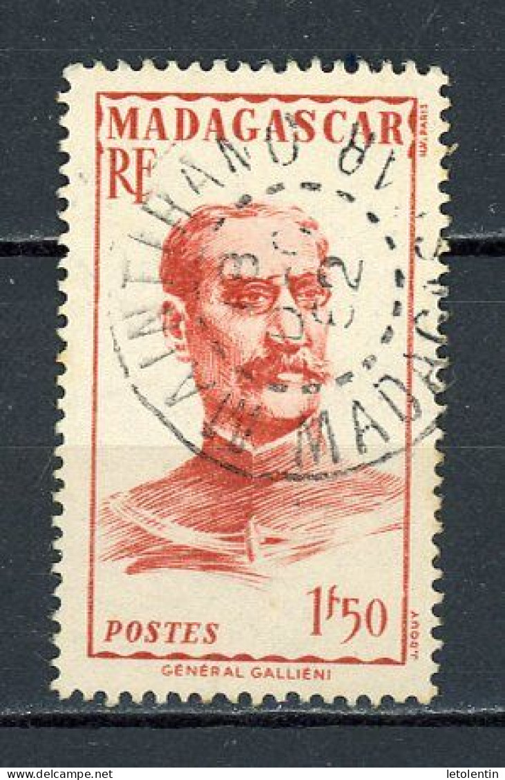 MADAGASCAR (RF) - POUR ÉTUDE D'OBL.: - N° Yt 308 Obli. CàD  Diam. 24 Cercle Int. Perlé  “MAINTIRANO” De 1952 - Used Stamps