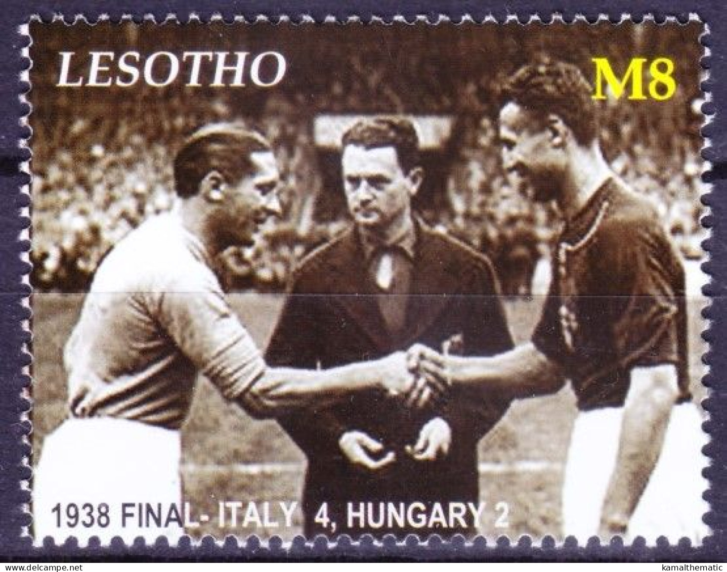 Lesotho 2005 MNH, 1938 WC Soccer Final Italy Vs Hungary, Football, Sports - 1938 – Francia