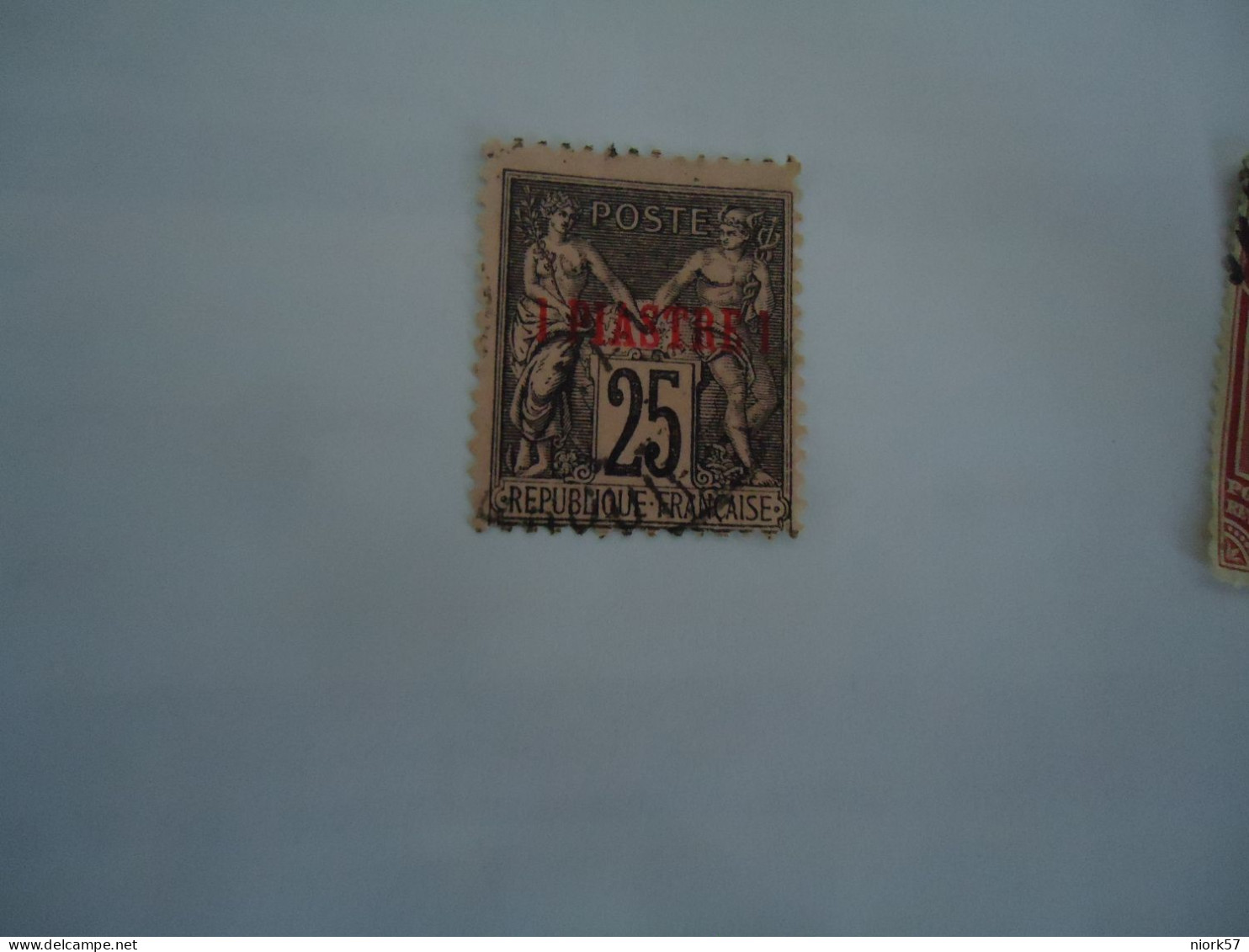 FRANCE  LEVANT   USED     STAMPS OVEPRINT PIASTRE - Gebruikt