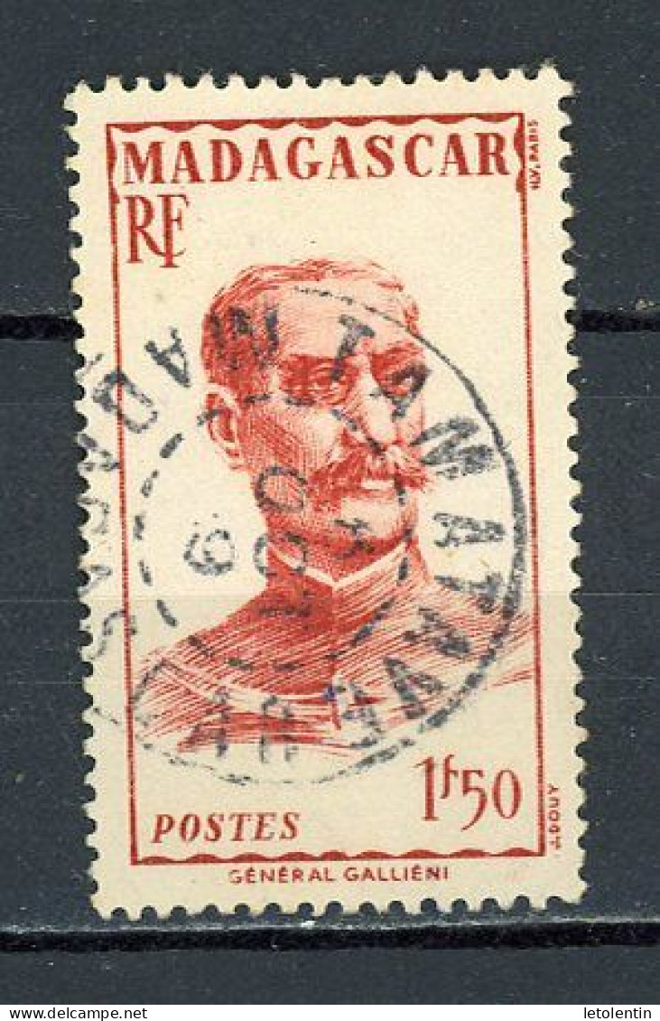 MADAGASCAR (RF) - POUR ÉTUDE D'OBL.: - N° Yt 308 Obli. CàD  Diam. 24 Cercle Int. Perlé  “TAMATAVE” De 1949 - Usati