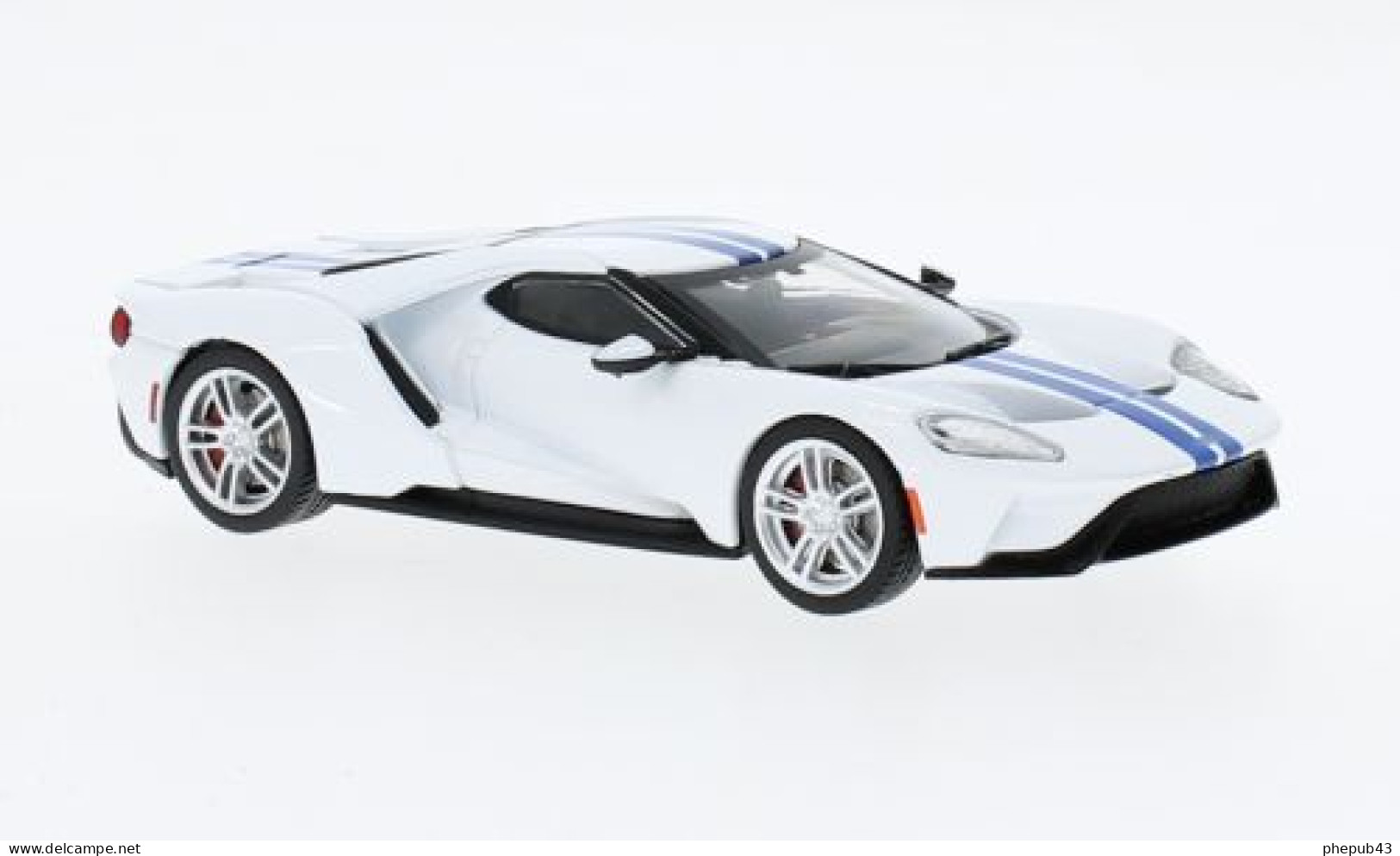 Ford GT - 2017 - White/blue - Ixo - Ixo