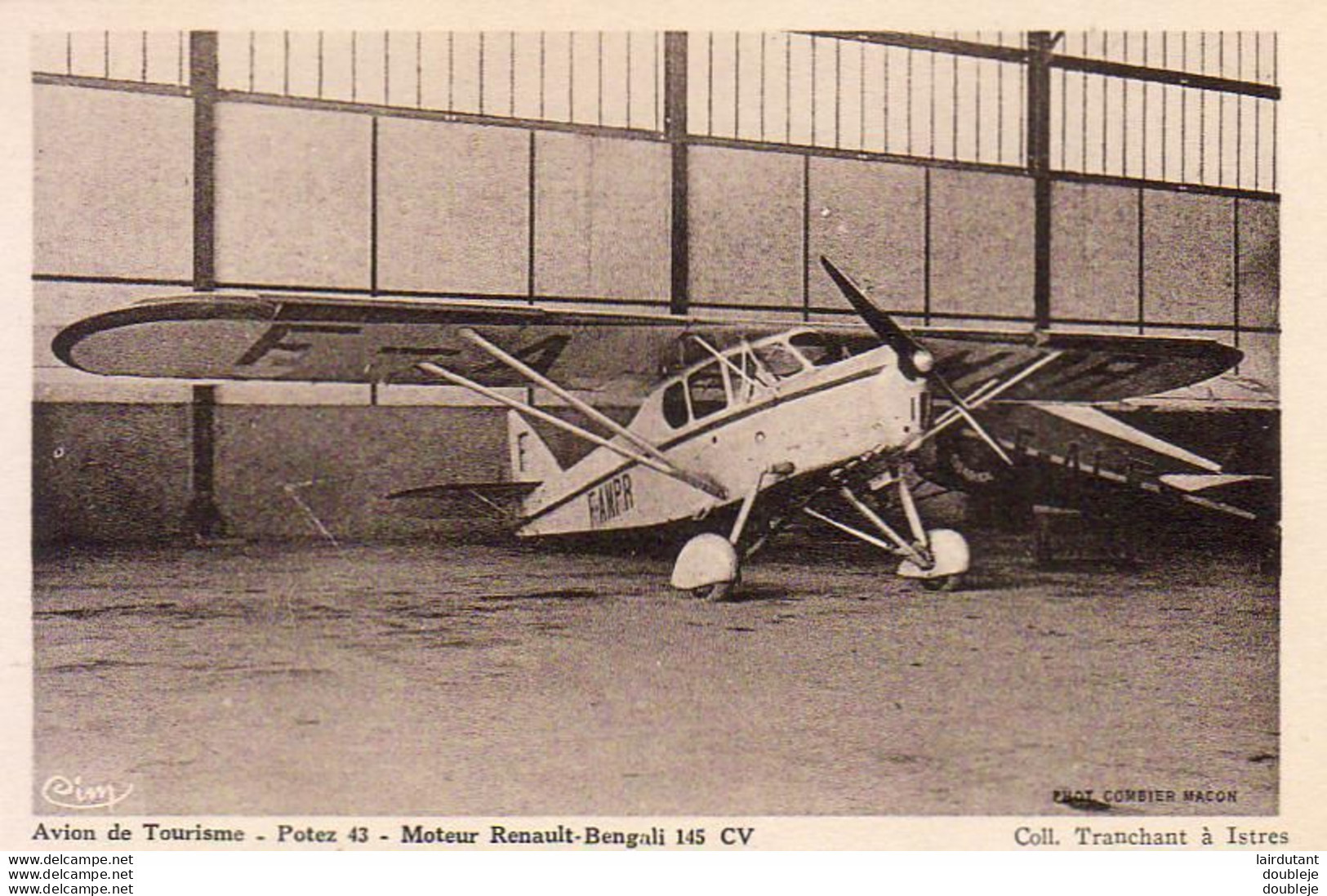 AVION DE TOURISME POTEZ 43  Moteur Renault Bengali 145 CV  ............  Collection Tranchand à Istres - 1919-1938: Entre Guerres