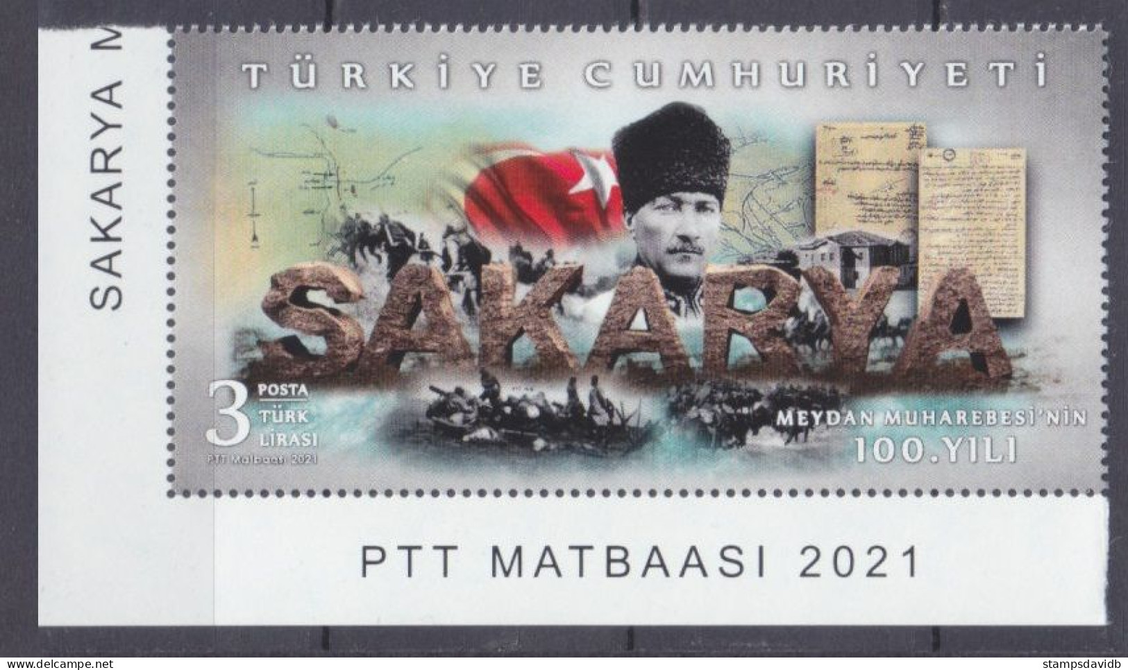 2021 Turkey 4666 Second Greco-Turkish War. Battle Of Sakarya. - Unused Stamps