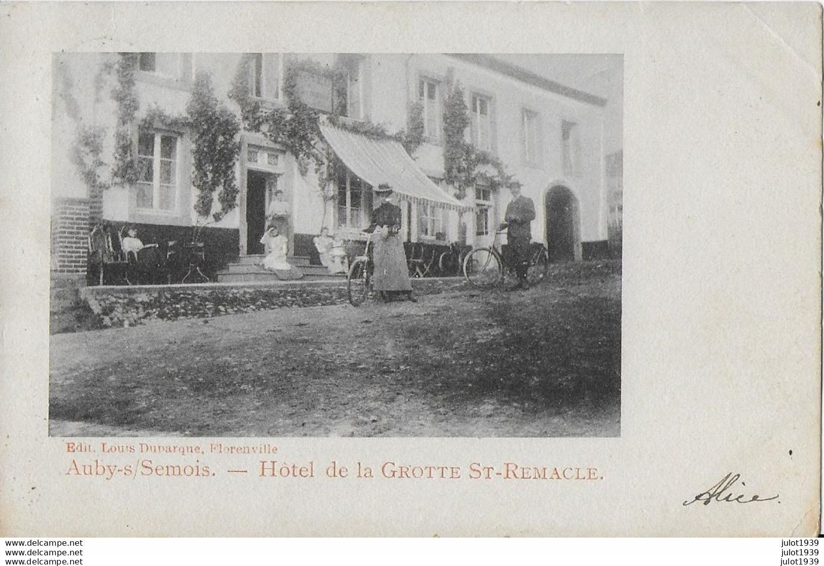 AA+  .... AUBY . BERTRIX . CUGNON ..-- Des GENS De La FAMILLE ROYALE ? En Vélo Au VILLAGE .1902 Vers St JOSSE . - Bertrix