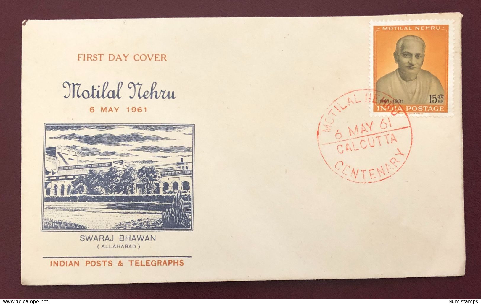 India - 1961 - FDC - Birth Centenary Of Pandit Motilal Nehru (1861-1931) - FDC