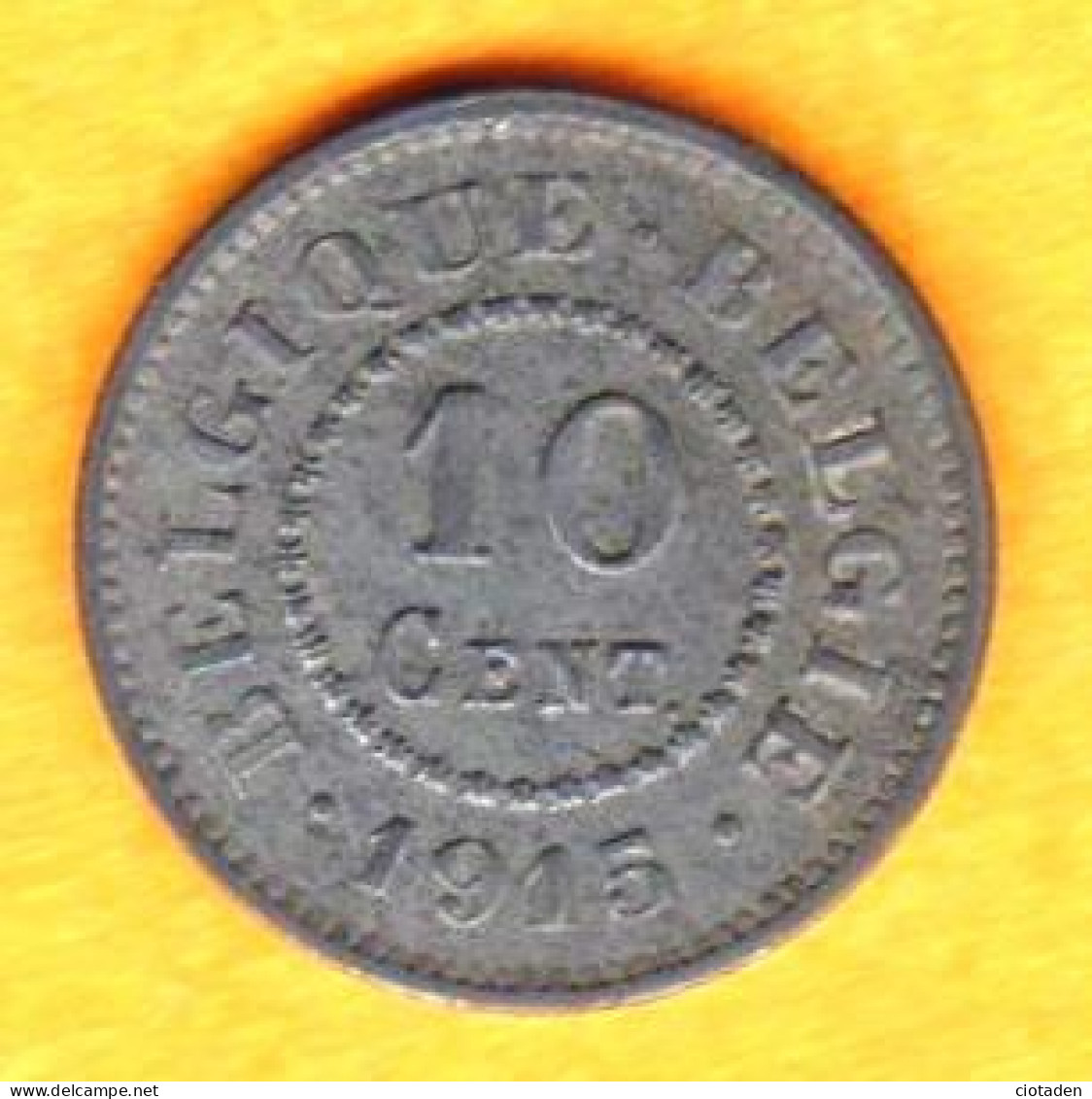 1915 - Belgique - Occupation Allemande - 10 Centimes Albert 1er - SUP - 10 Centimes