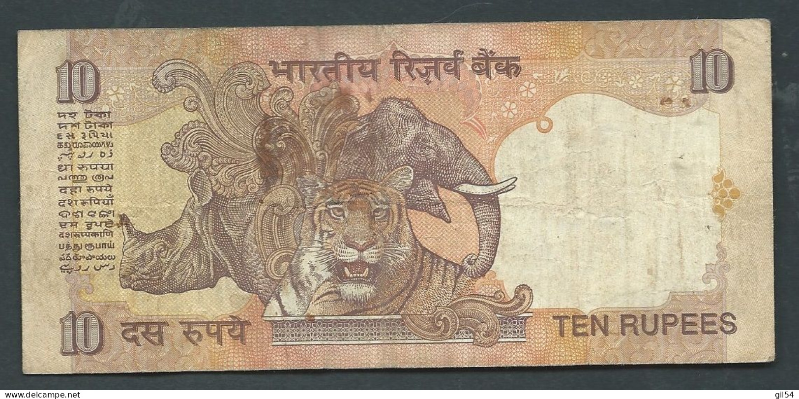 Inde - Billet De 10 Rupees    33D 710554- Laura 13802 - Inde