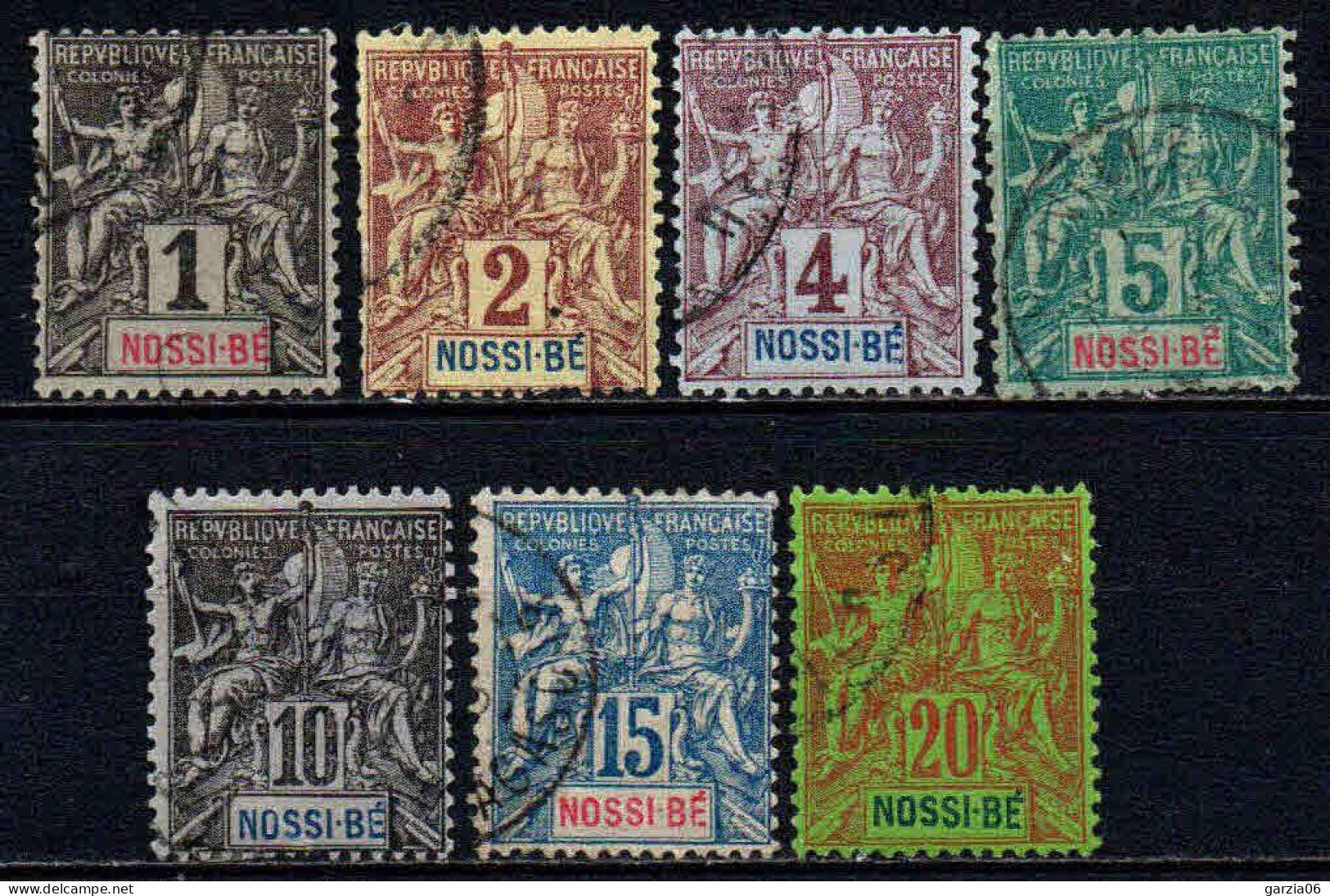 Nossi Bé  - 1894  - Type Sage   - N° 27 à 33  - Oblitéré - Used - Used Stamps