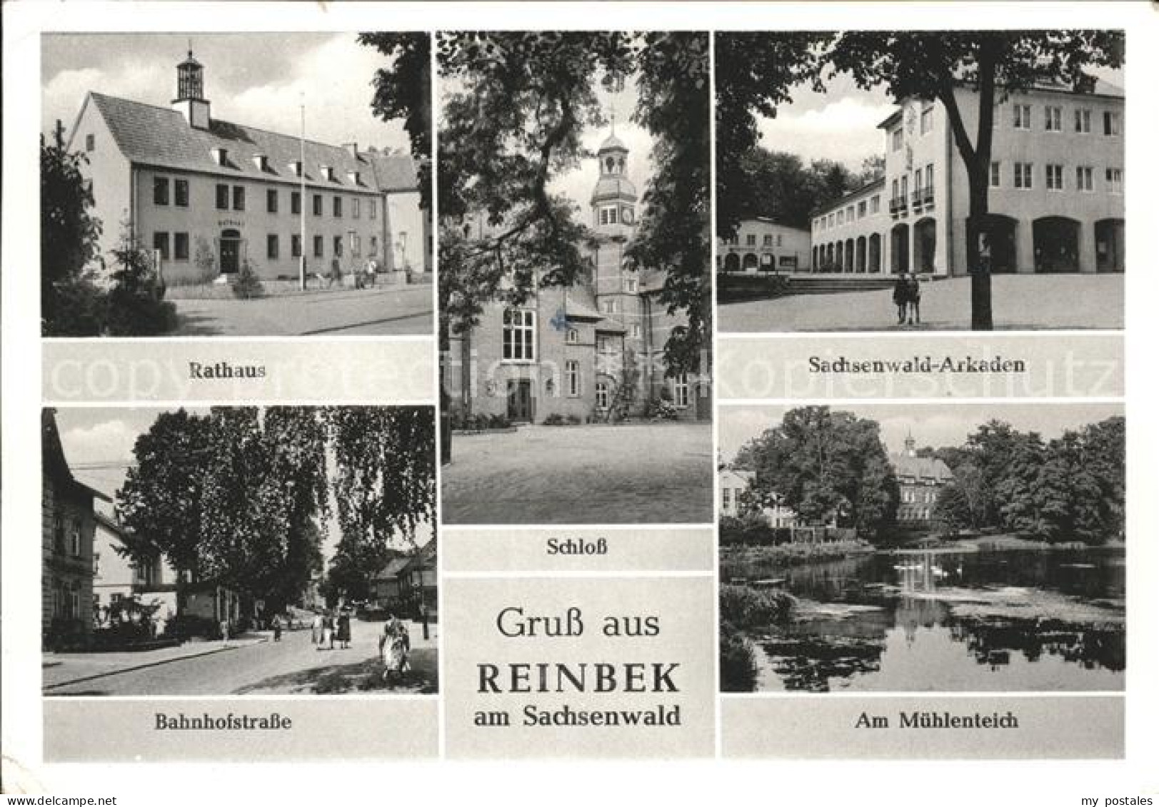 41591257 Reinbek Sachsenwald Arkaden Rathaus Bahnhofstrasse Schloss Muehlenteich - Reinbek