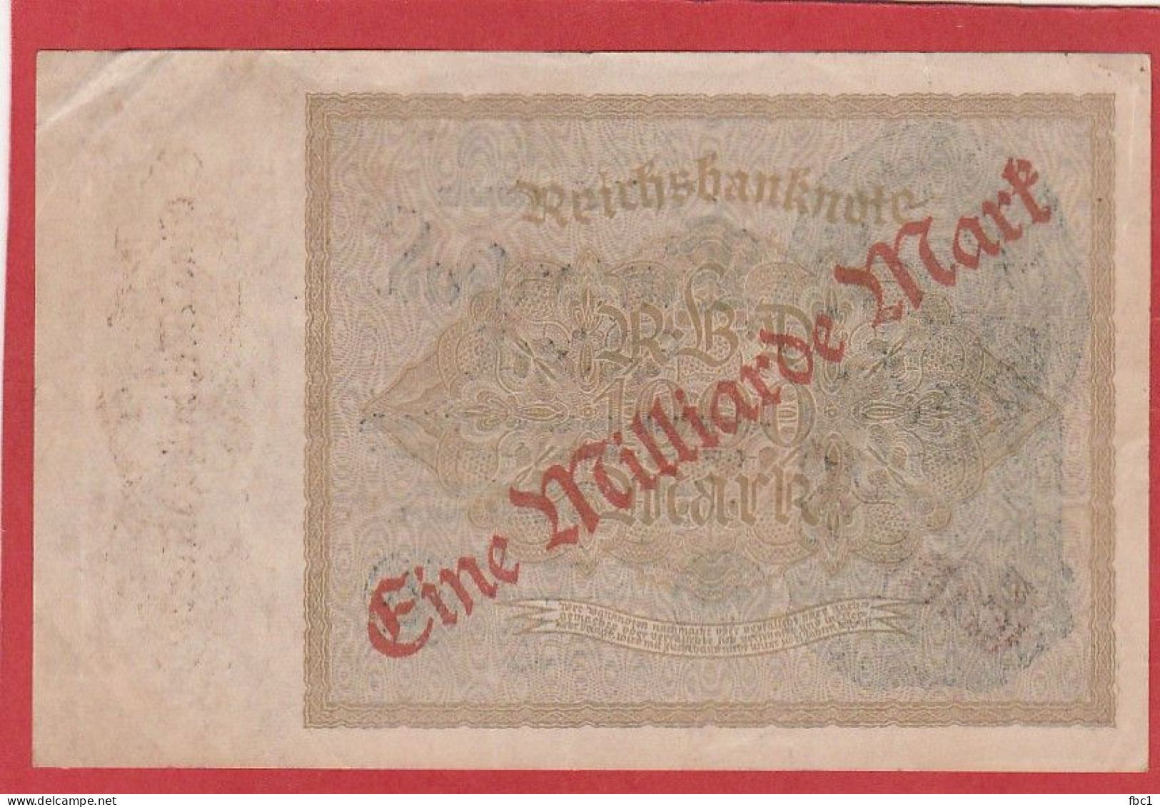 Allemagne -  - 1922 - 1 Milliarde Mark  - Berlin - 1 Mrd. Mark