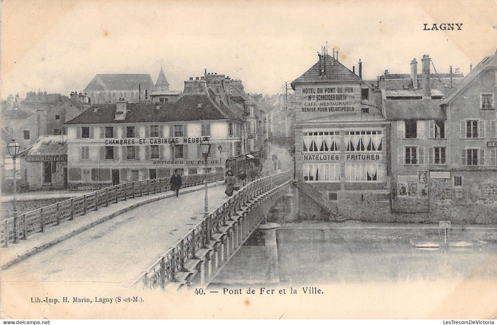 FRANCE - Lagny - Pont De Fer Et La Ville - Carte Postale Ancienne - Lagny Sur Marne