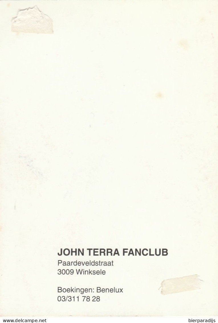 JOHN  TERRA- -WAS  INGEKLEEFT - Autographes