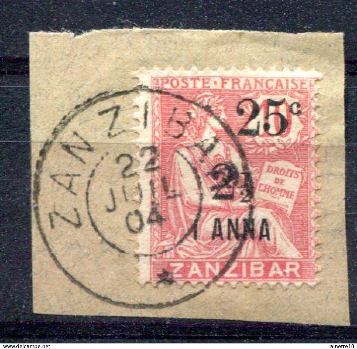 Zanzibar   N° 64 Oblitéré Sur Fragment Du 22 Juillet 04 - Used Stamps