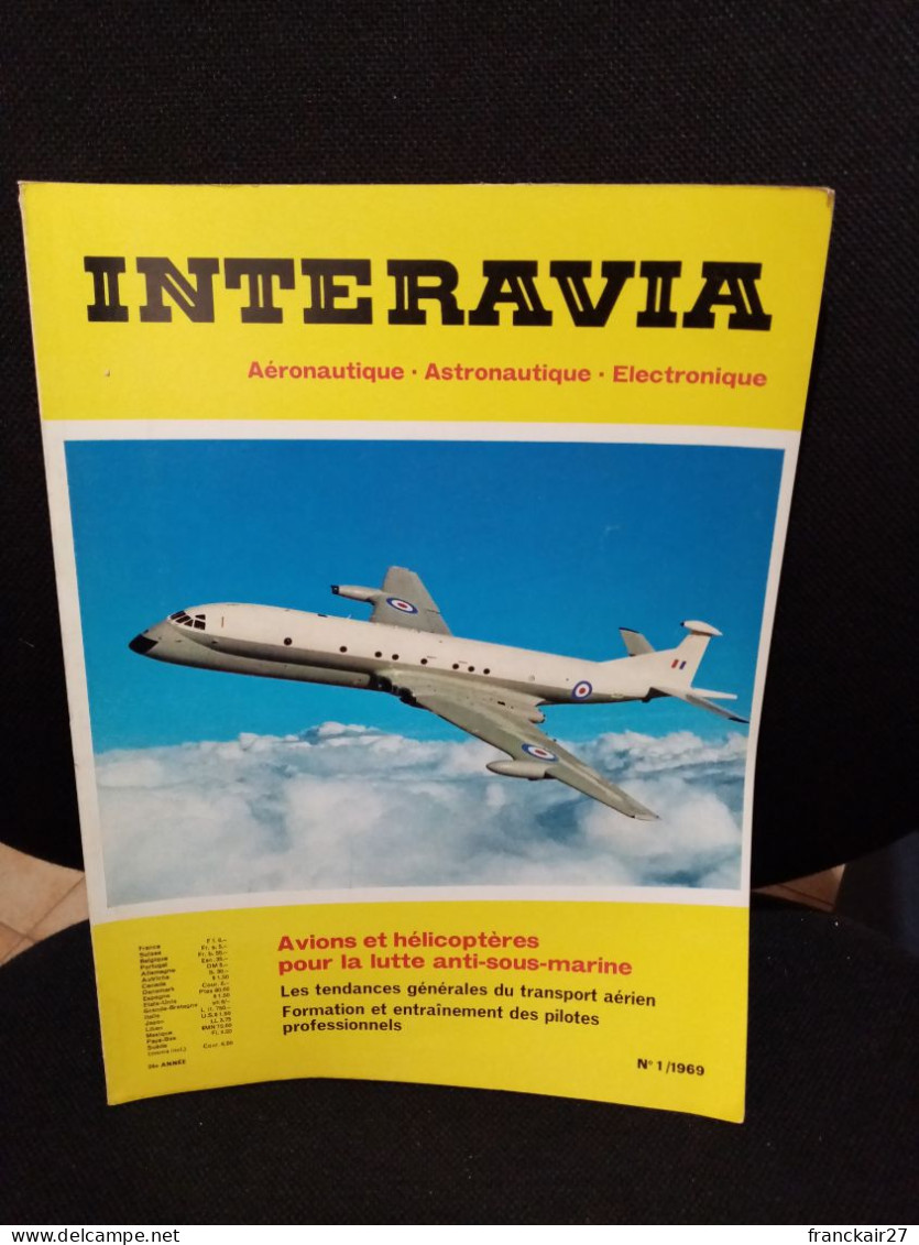 INTERAVIA 1/1969 Revue Internationale Aéronautique Astronautique Electronique - Luchtvaart